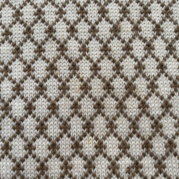 Vintage Dale Of Norway Sweater 100% Wool Size 44 Large Brown Pattern Crewneck - Picture 5 of 9